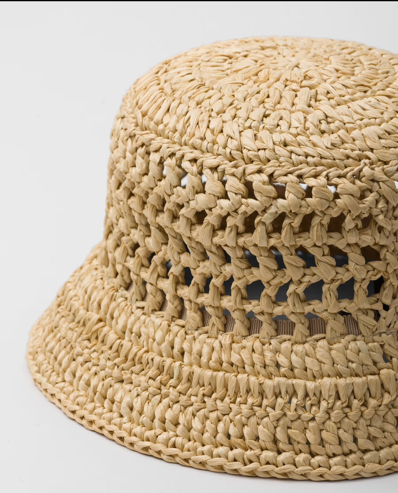 Prada Handcrafted Crochet Hat – Luxury Bucket Hat for Beachwear and Warm Weather Looks - Image 3