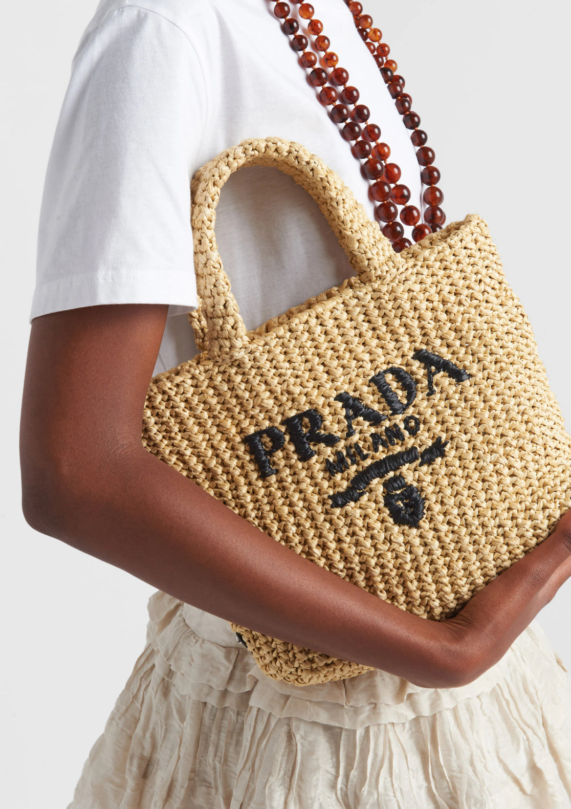 Prada Mini Summer Tote – Compact Crochet Bag for Casual Chic and Travel Essentials - Image 2